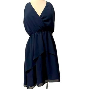 BCBG Dress NWT Size Small Dark Navy Blue Backless With tassels
